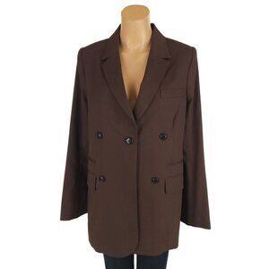 Sea New York Cotton Stretch Blazer Size M Womens Brown $550